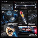 Hosim Coches RC sin escobillas 1:8 para adultos 50+MPH, VEXARO Hobby RC