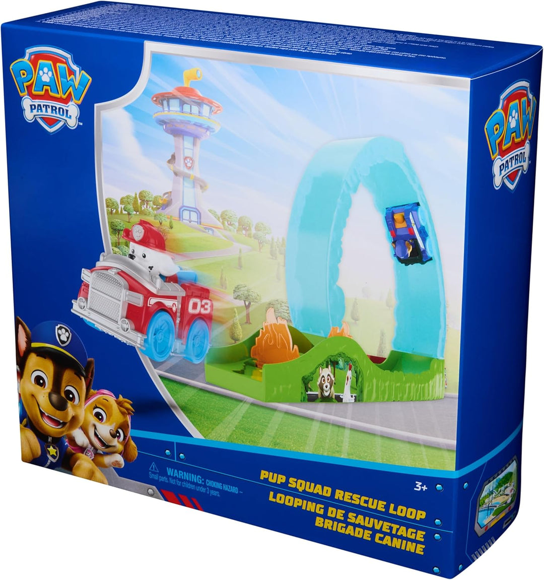 PAW Patrol Pup Squad Rescue Loop, juego de pista con Chase &amp; Ma...