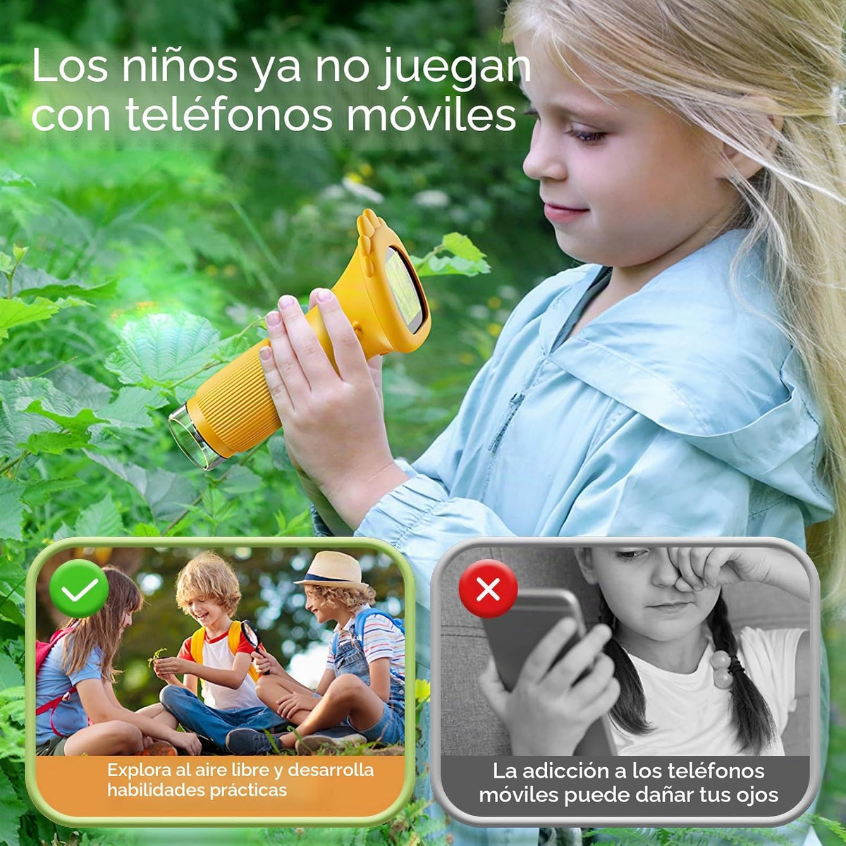 Microscopio de bolsillo para niños, microscopio portátil 1000X para niños | Mini microscopios de foto y video | Microscopios digitales de 2 pulgadas para niños de 3 a 10 años de edad, juguetes de regalos