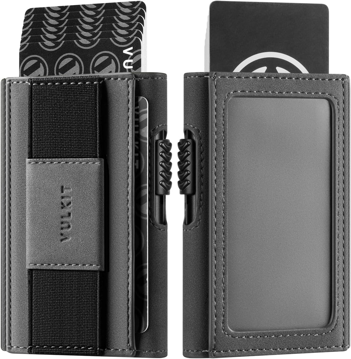 VULKIT Cartera minimalista para hombre con ventana de identificación con
