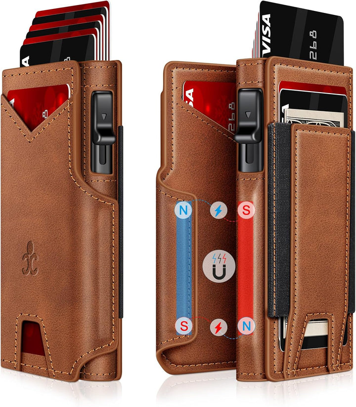 Cartera SEMORID para hombres con soporte para tarjetas desplegable...
