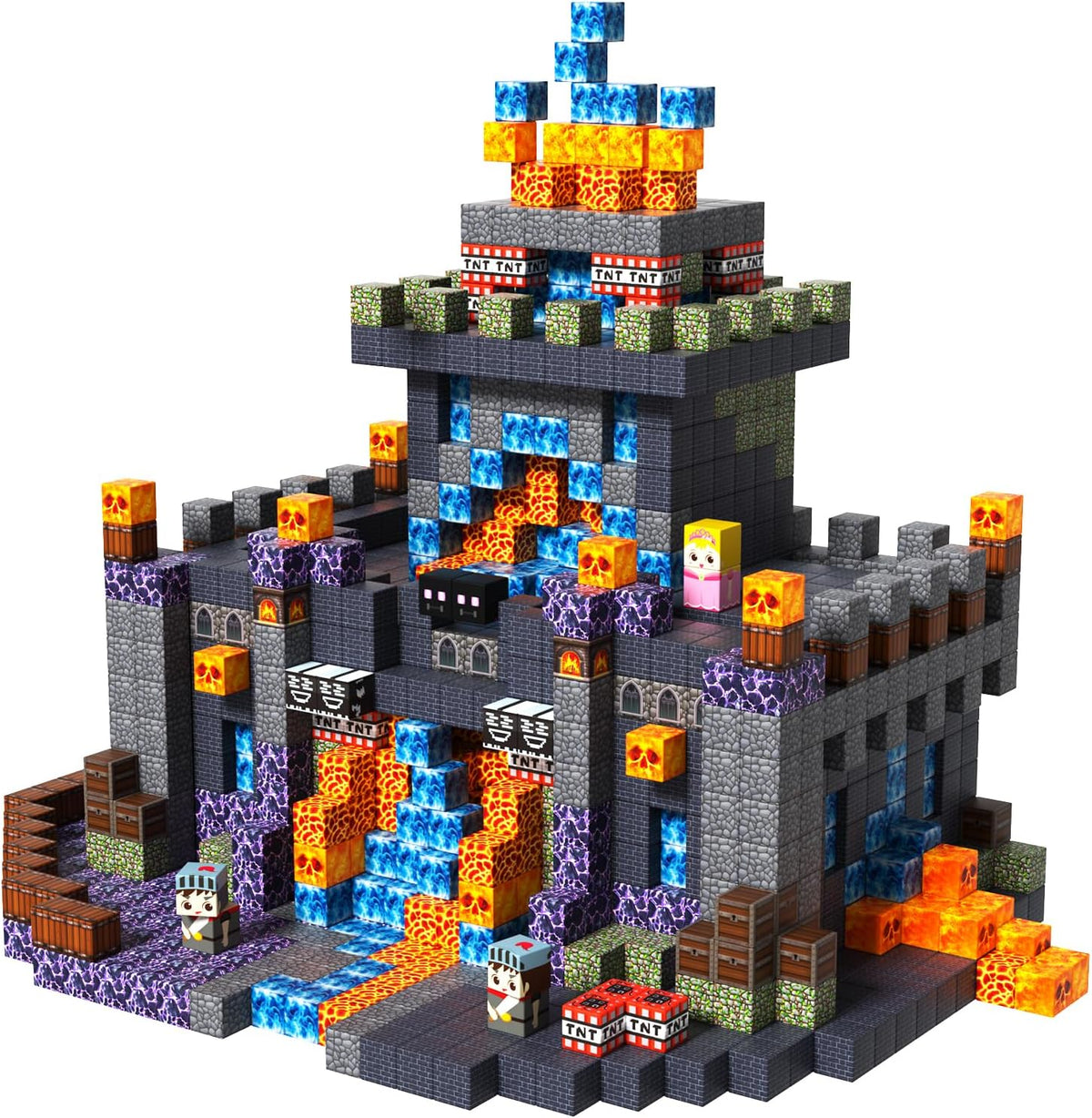 Bloques magnéticos de 100 piezas, juego de bloques de construcción...