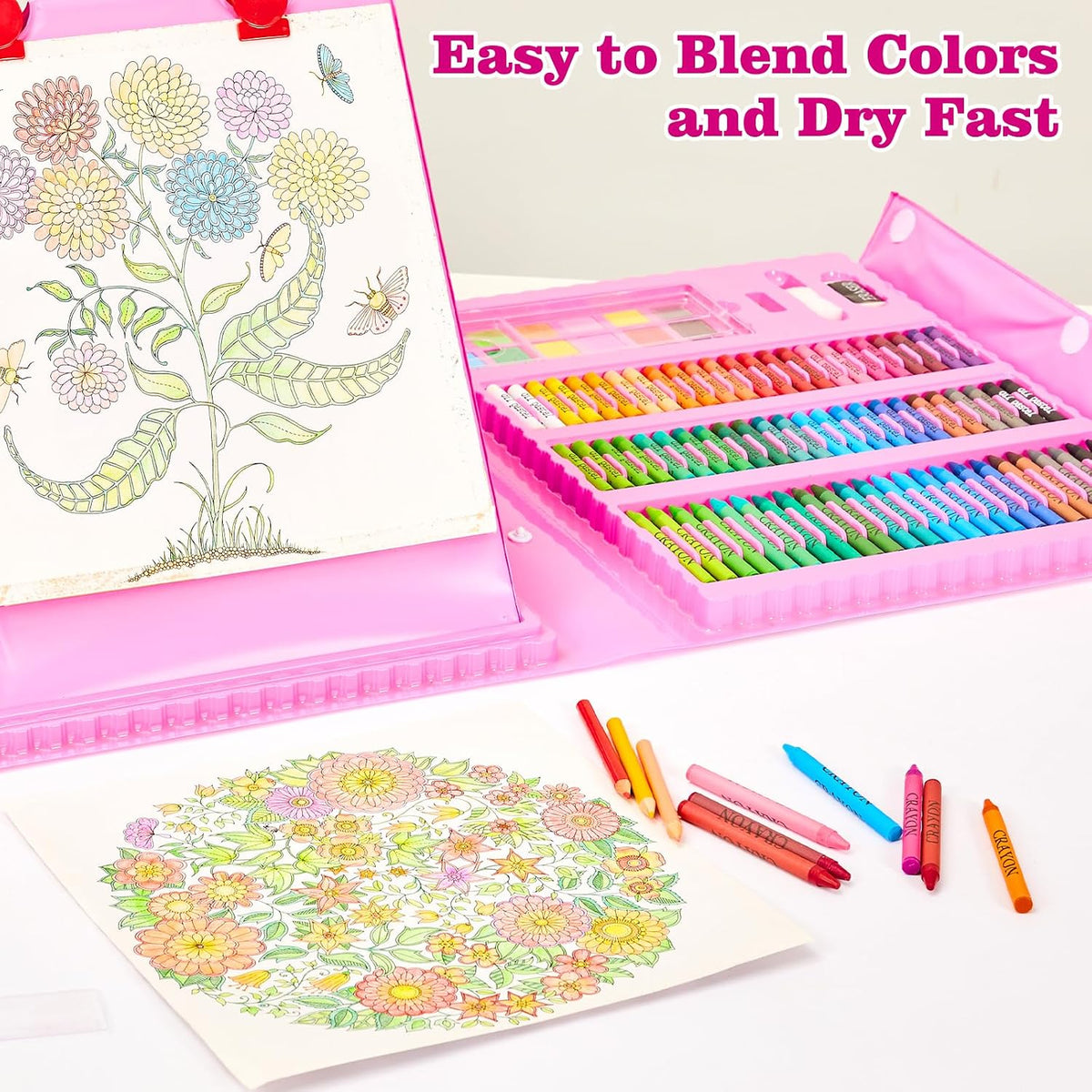 KINSPORY Juego de arte para niños, paquete de 290 kits de dibujo de