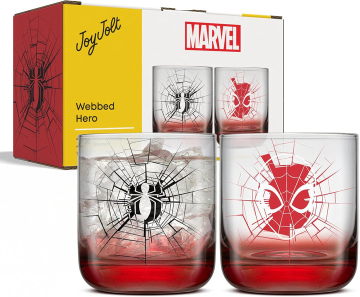 JoyJolt Marvel Spider-Man Webbed Hero - Vasos cortos de