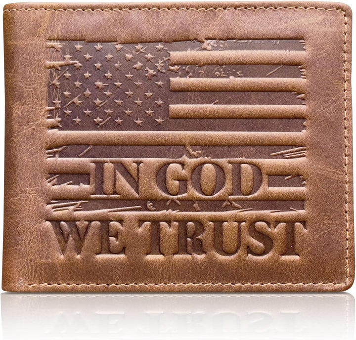Cartera con bandera americana para hombre, "EN DIOS CONFIAMOS&#...