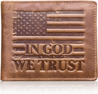 Cartera con bandera americana para hombre, "EN DIOS CONFIAMOS&#...