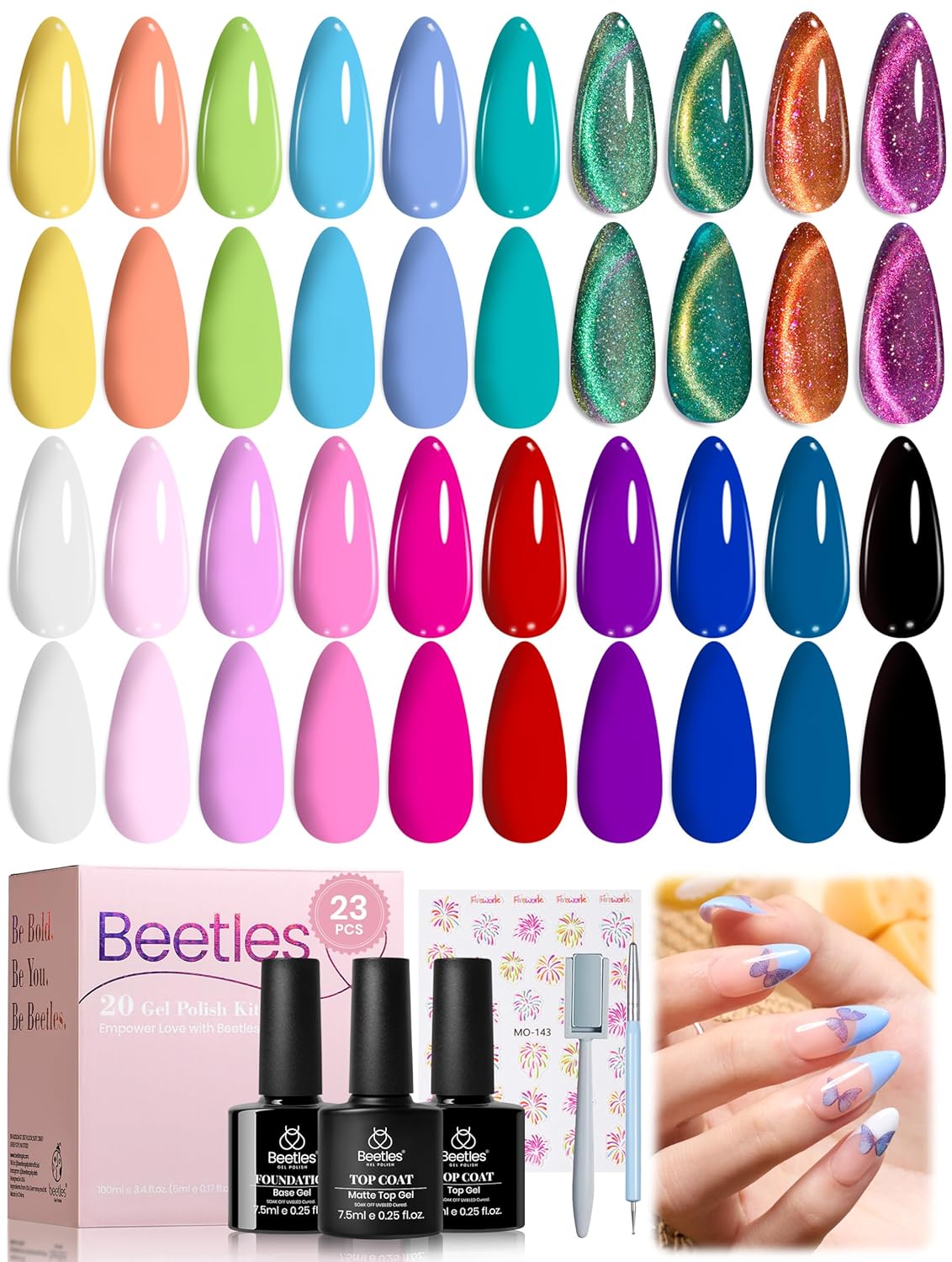 Beetles - Juego de esmaltes de uñas de gel Magical Kingdom, kit de...