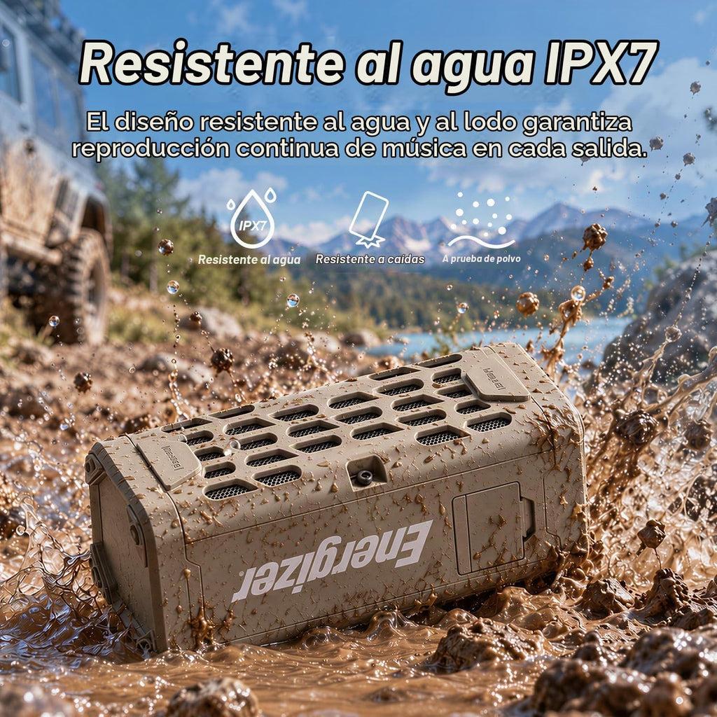 Energizer Altavoz Bluetooth portátil, magnético rugoso, impermeable