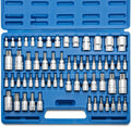 NEIKO 10083A Juego de llaves de vaso Torx Master y enchufe Torx externo, acero S2 y CrV, kit completo de salida de torque suprema, 60 piezas