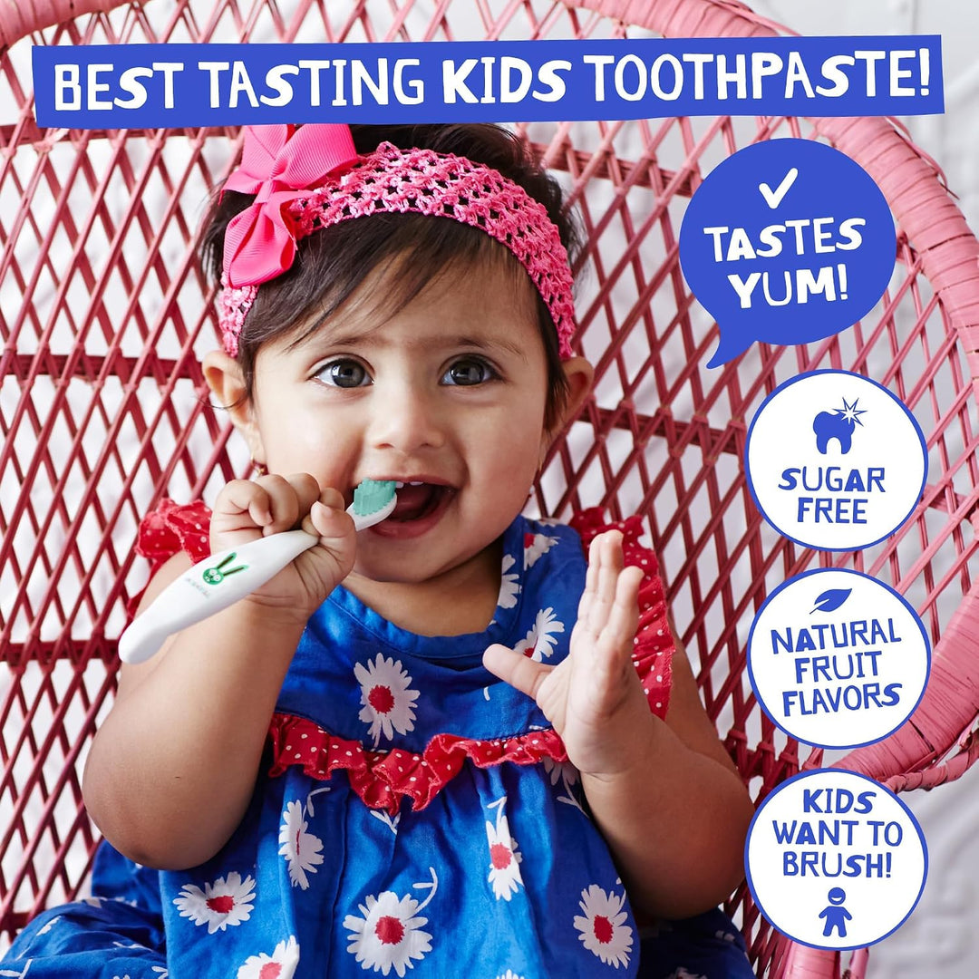 Jack N' Jill Pasta dental natural para niños, fresa orgánica, s...