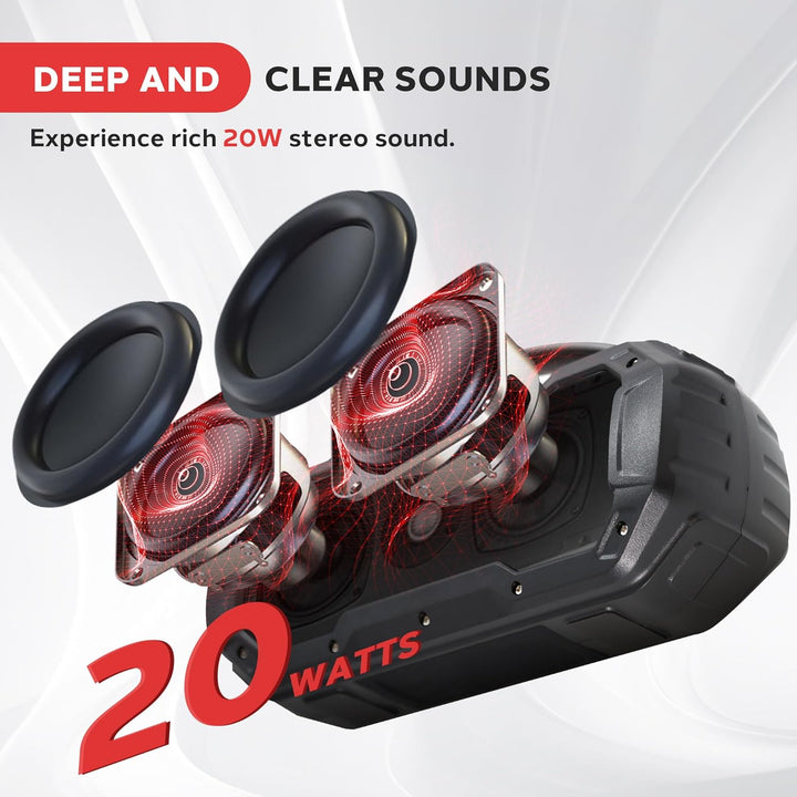 Pyle Altavoz Bluetooth portátil, IPX6 impermeable altavoz inalámbri...