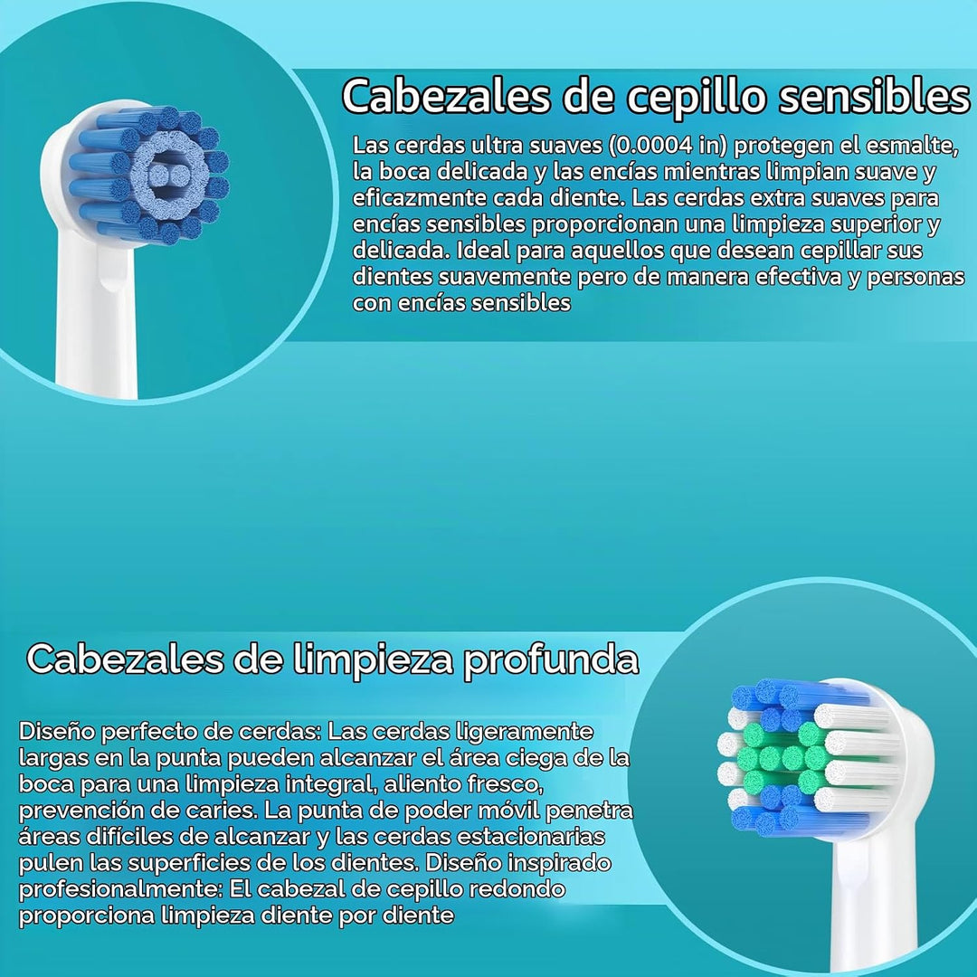 KHBD Paquete de 16 cabezales de repuesto para Oral B Braun, incluye...