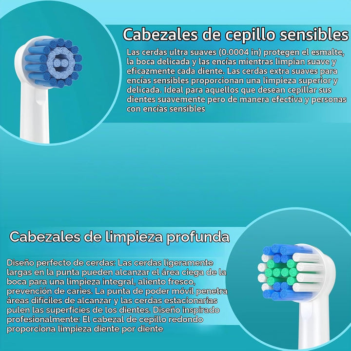 KHBD Paquete de 16 cabezales de repuesto para Oral B Braun, incluye...