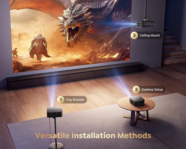 Proyector inteligente con WiFi 6 y Bluetooth de [1500 ANSI\/Google...