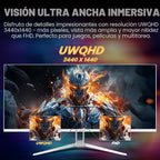 CRUA - Monitor de juegos ultraancho WQHD 165Hz IPS de 34 pulgadas,...