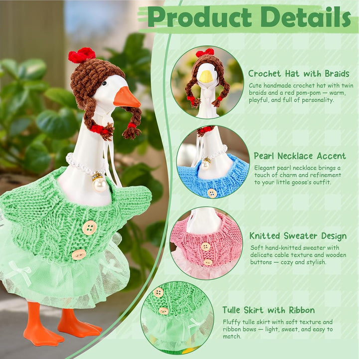 Paquete de 4 mini trajes de ganso de escritorio para
