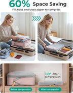 BAGSMART Cubos de compresión para artículos esenciales de viaje