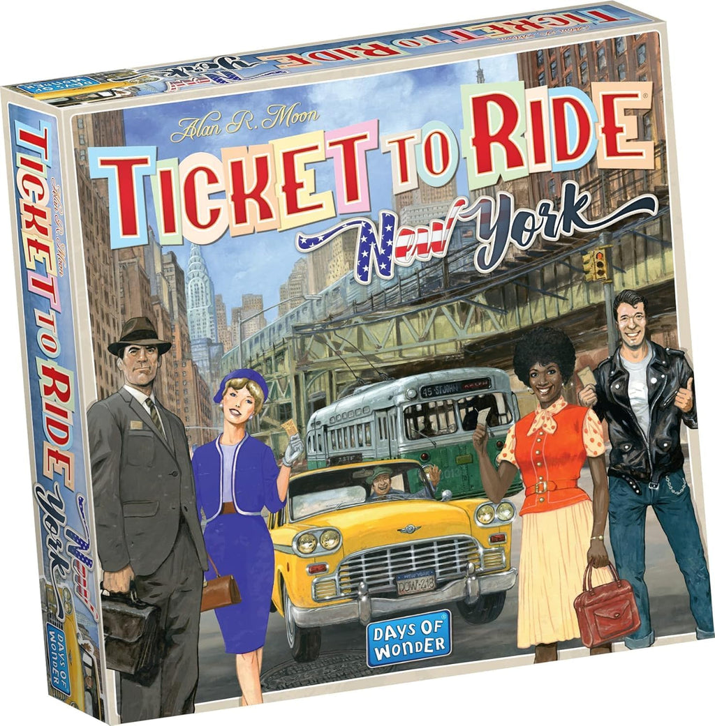 Asmodee Ticket to Ride New York Juego de Mesa - Juego de estrategia de construcción de rutas de tren, divertido juego familiar para niños y adultos, edades 8+, 2-4 jugadores, tiempo de juego de 10-15