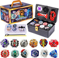 X Pro Battling Tops - Juego de 12 unidades mejoradas con 3 lanzadores