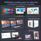 QQH Extensor de pantalla para laptop, monitor portátil triple de 15...