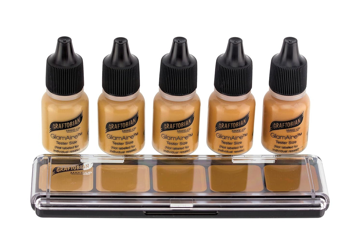 Graftobian HD Sampler Pack - Base de crema y aerógrafo (Warm #2)