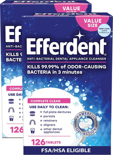 Efferdent - Tabletas de limpieza para dentaduras \u2013 Limpieza co...