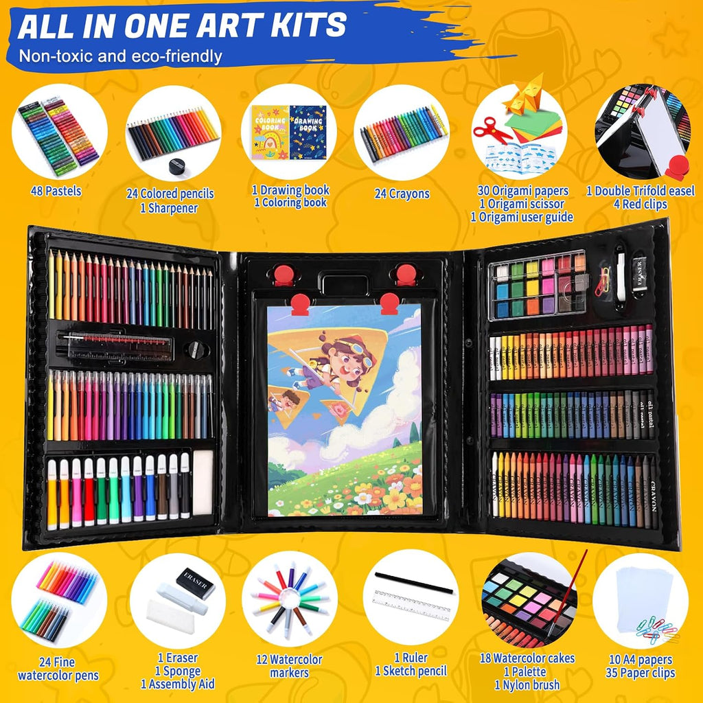 All en One Art Supplies Include Drawing Kit, Origami & Paper-Cutting Crafts