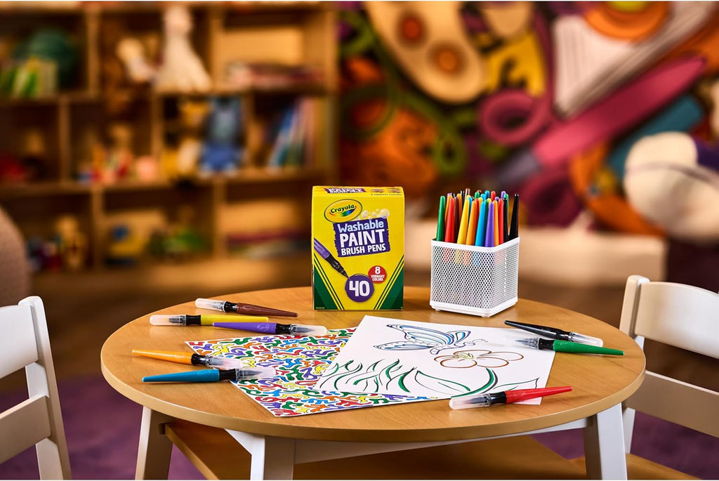 Crayola - Pinceles de pintura sin goteo, juego de colores surtidos, 40 unidades, regalo creativo para niños y adolescentes
