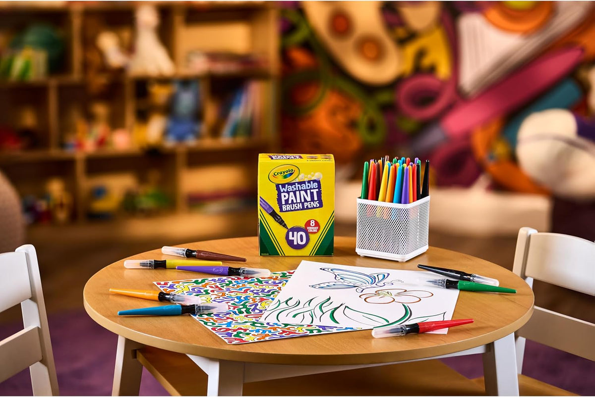 Crayola - Pinceles de pintura sin goteo, juego de colores surtidos, 40 unidades, regalo creativo para niños y adolescentes