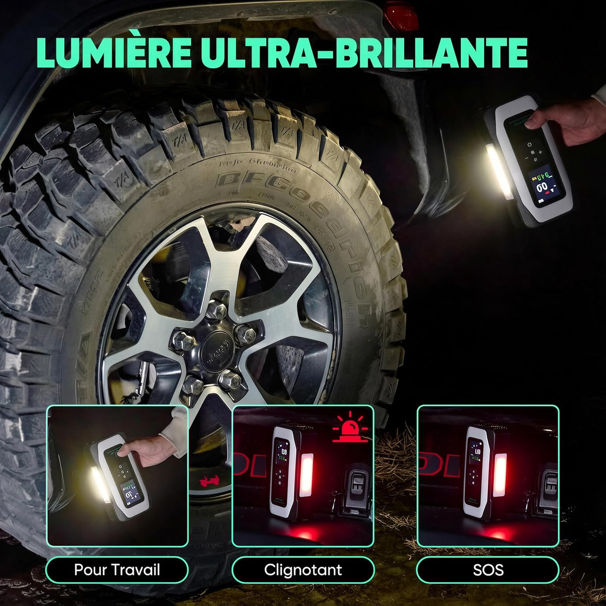 Butiyou Compresor de aire portátil para inflador de neumáticos BY01...
