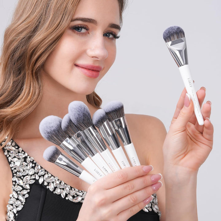 LORYP Juego de brochas de maquillaje profesionales suaves sintético...