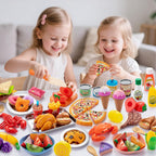 Juboury set de alimentos de juego para pretend para cocina de niños, con bolsa de almacenamiento