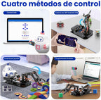 4DOF Kit de brazo robótico para niños compatible con Arduino IDE, programación ESP32 Kit de construcción de brazo robot inteligente STEM juguete educativo de escritorio con joystick y control de