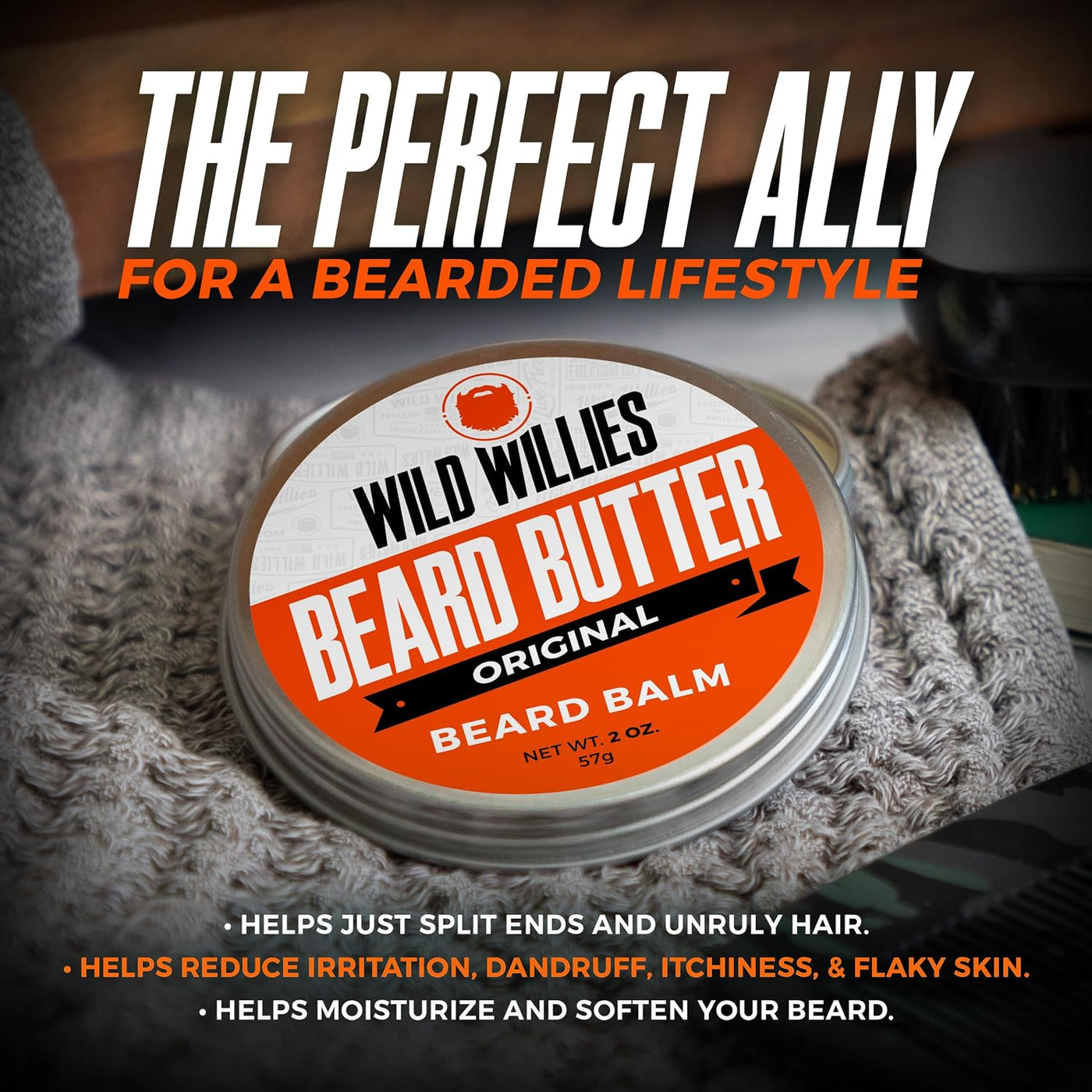 Kit de cuidado de barba Wild Willies: plancha de barba calentada pa...