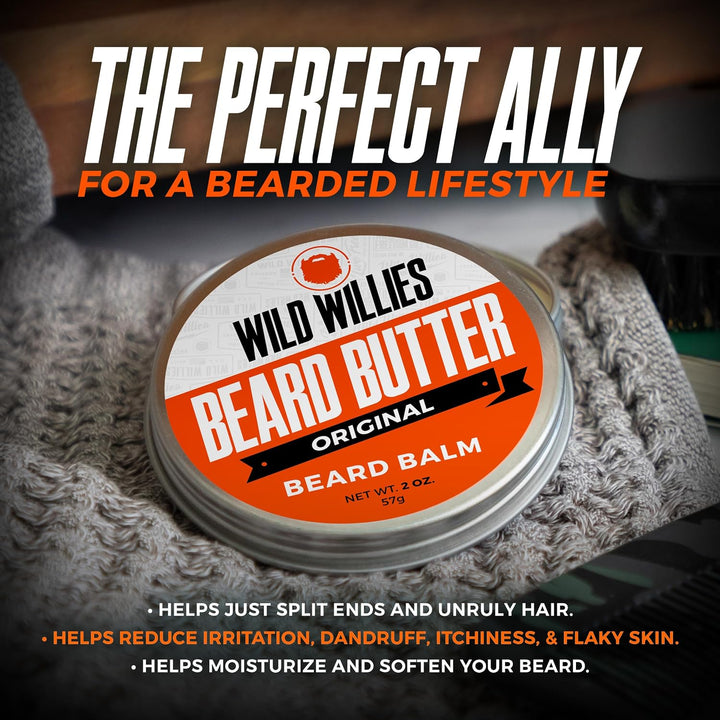 Kit de cuidado de barba Wild Willies: plancha de barba calentada pa...