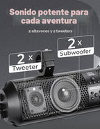 KEMIMOTO Barra de sonido UTV de 18 pulgadas, altavoz SXS RGB, control inalámbrico, Bluetooth, compatible con 2 tweeter y 2 subwoofers compatible con Polaris Can am Talon CForce, para jaula de rollo de