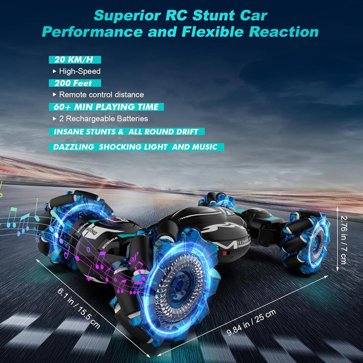 Fosgoit Coches RC, juguete de acrobacias con detección de gestos pa...