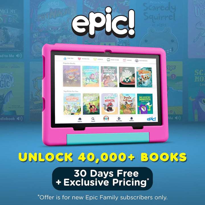 Contixo Tablet A10 para niños con 14 aplicaciones, Lingokids y Epic...
