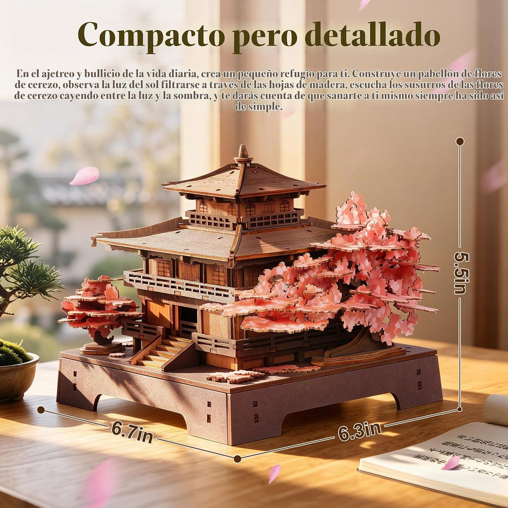 Rolife Rompecabezas de madera 3D Kit de construcción de casas en miniatura