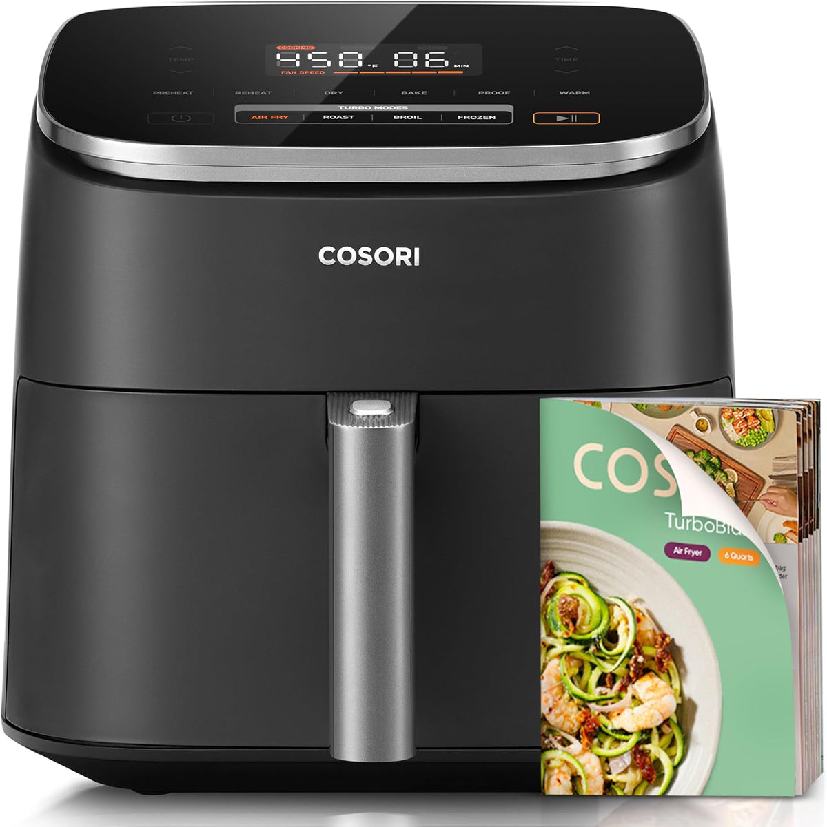Cosori TurboBlaze Air Fryer, 9-en-1, 6 Qt, PFAS-Free Ceramic Coating