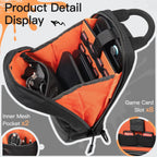 Bolso bandolera JETech para Nintendo Switch 2/Switch OLED/Consola Switch, Negro