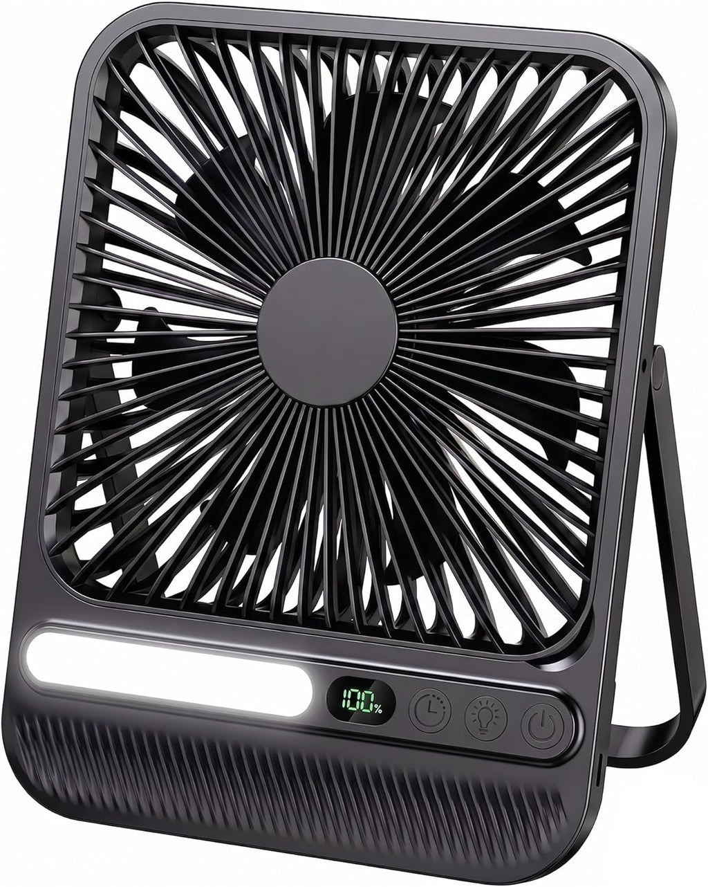BIVBTP Ventilador de viaje portátil de 8000 mAh, ventilador de escr...