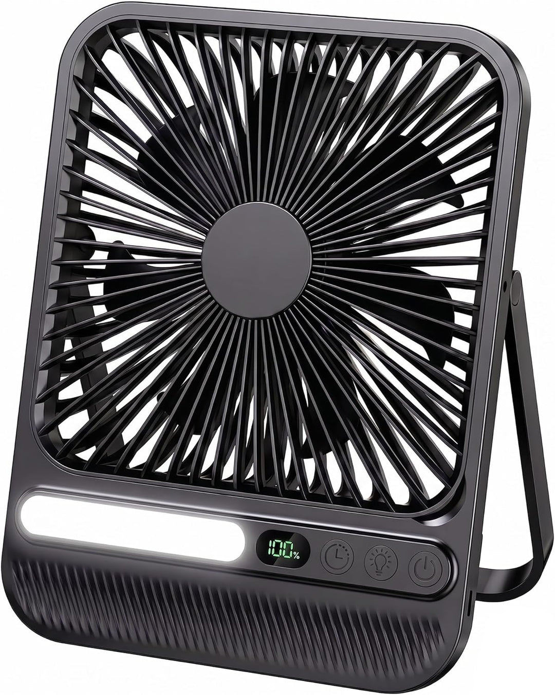 BIVBTP Ventilador de viaje portátil de 8000 mAh, ventilador de escr...