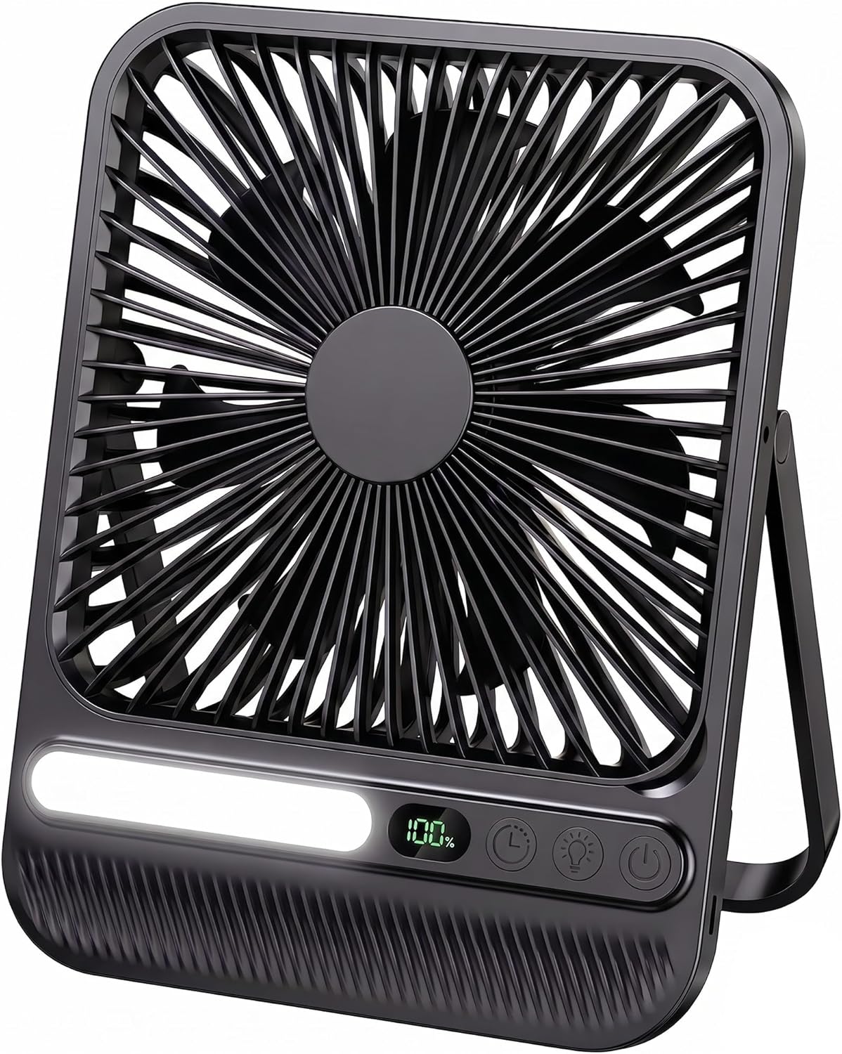 BIVBTP Ventilador de viaje portátil de 8000 mAh, ventilador de escr...