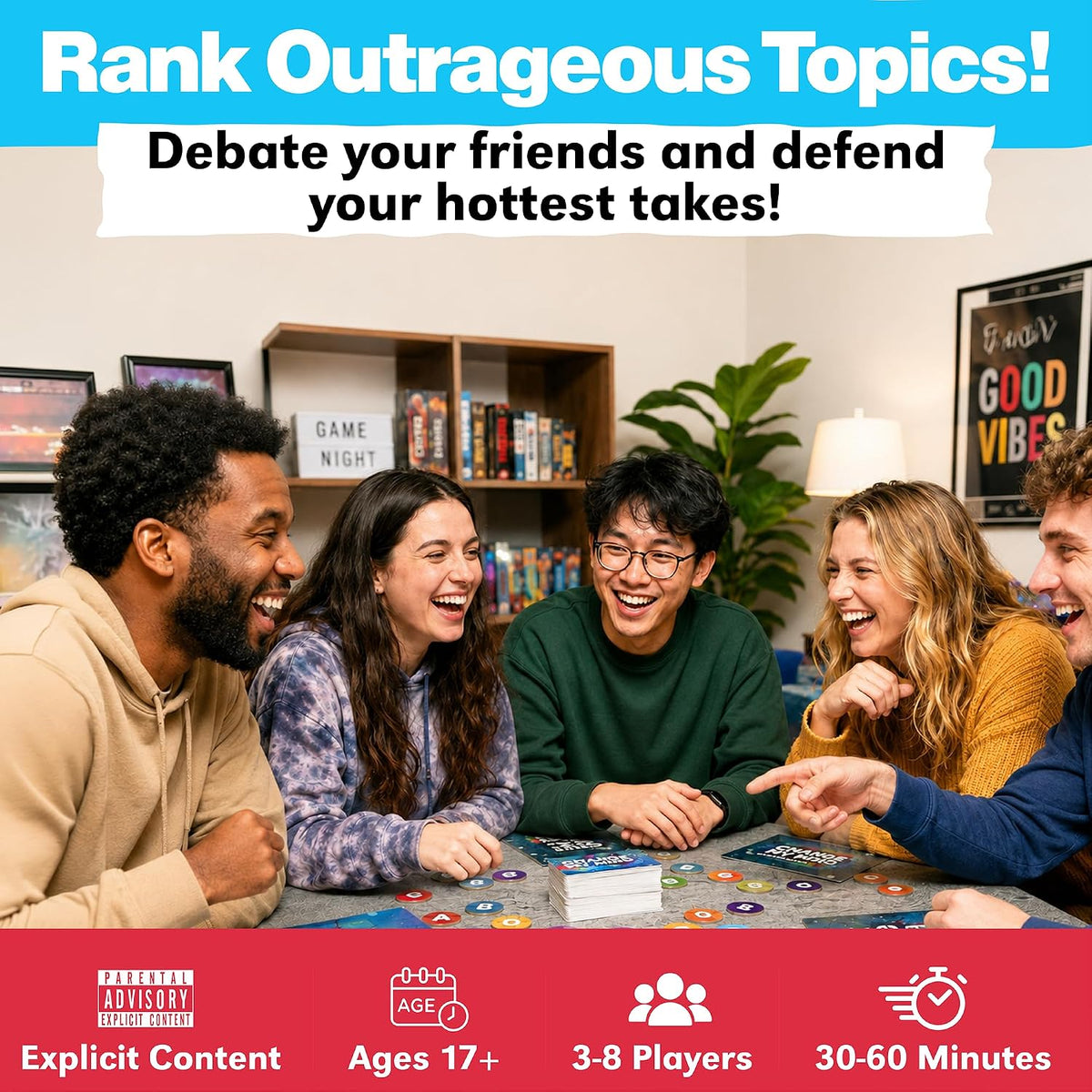 Change My Mind - Debate escandaloso y rango juego de fiesta para adultos