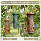 Comederos metálicos para pájaros a prueba de ardillas para colgar