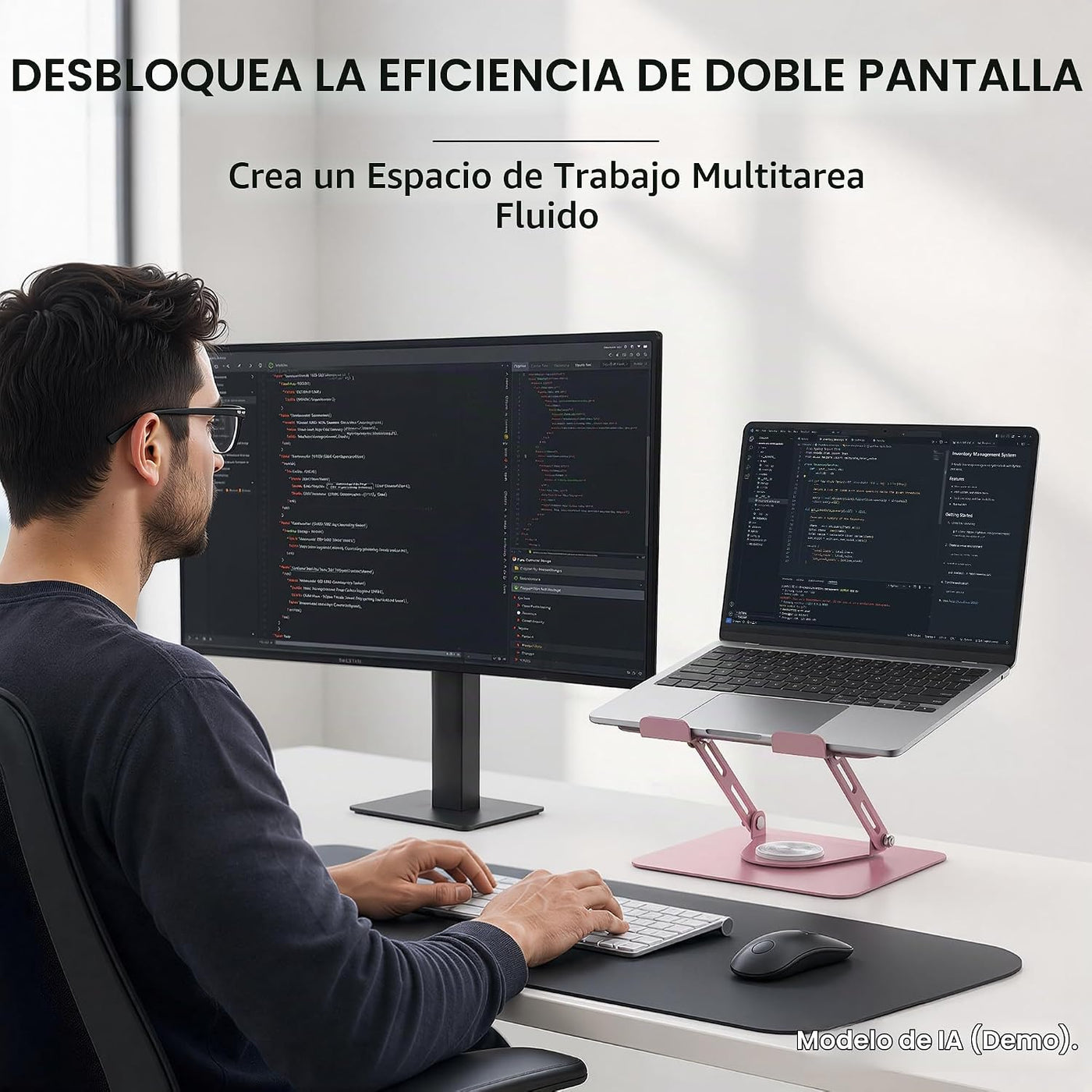 ALASHI Soporte para portátil para escritorio con base giratoria de...