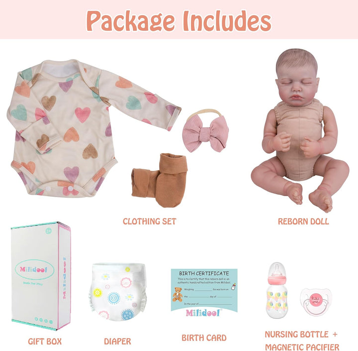 Milidool Muñecas de bebé realistas Reborn \u2013 Muñeca de bebé rec...