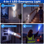 Enhon - Paquete de 3 luces LED de emergencia 4 en 1 para fallos de energía