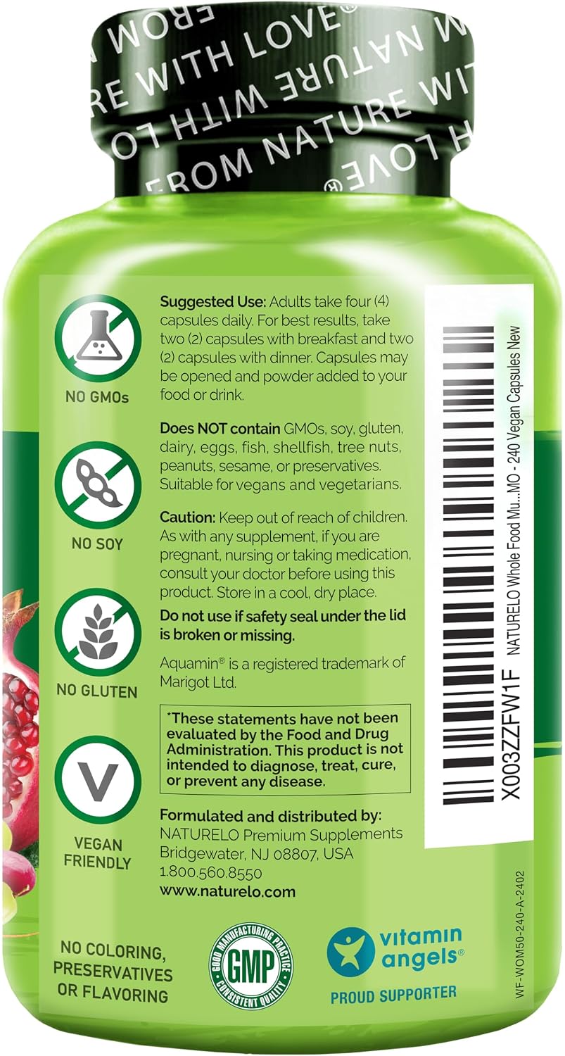 NATURELO Multivitamínico de Alimentos Integrales para Mujeres 50+ (...
